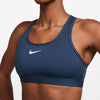 Women's Nike Medium Support Swoosh Bra - 410 - MIDNIGHT
