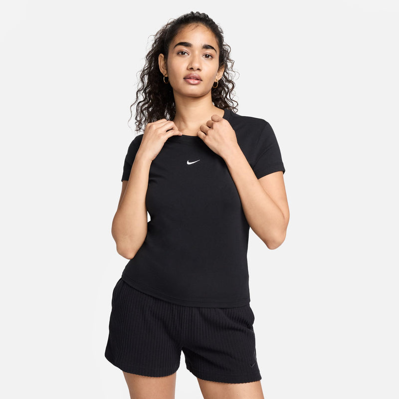 Women's Nike NSW Chill Knit T-Shirt - 010 - BLACK