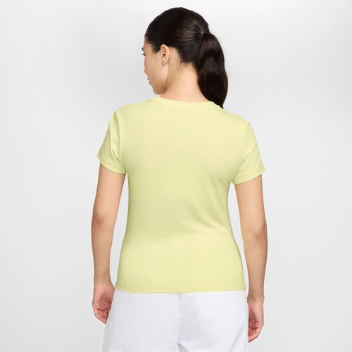 Women's Nike NSW Chill Knit T-Shirt - 744 - ALABASTER YELLOW