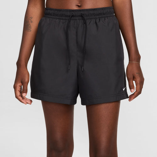 Women's Nike NSW Classic Woven Mid-Rise Short - 010 - BLACK