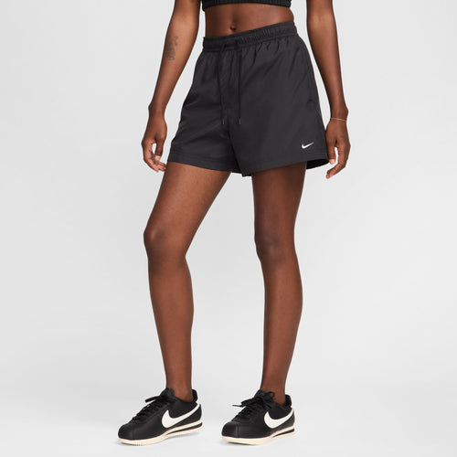 Women's Nike NSW Classic Woven Mid-Rise Short - 010 - BLACK