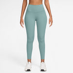 Women's Nike One High-Waisted 7/8 Leggings - 017 - CANNON BLUE