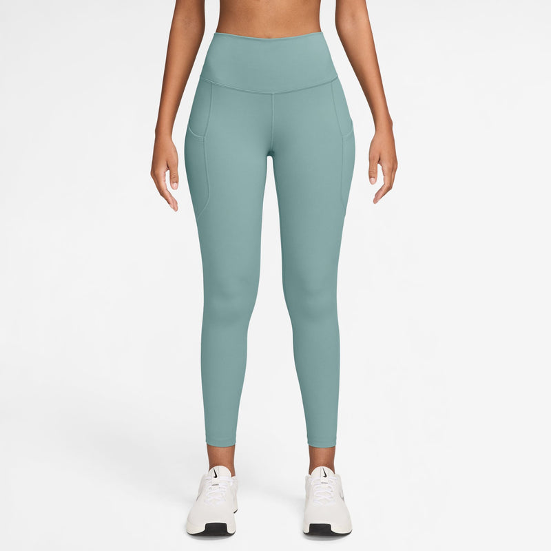 Women's Nike One High-Waisted 7/8 Leggings - 017 - CANNON BLUE