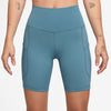 Women's Nike One High-Waisted 8" Biker Shorts - 008SBLUE