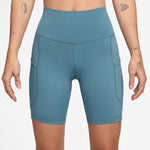 Women's Nike One High-Waisted 8" Biker Shorts - 008SBLUE