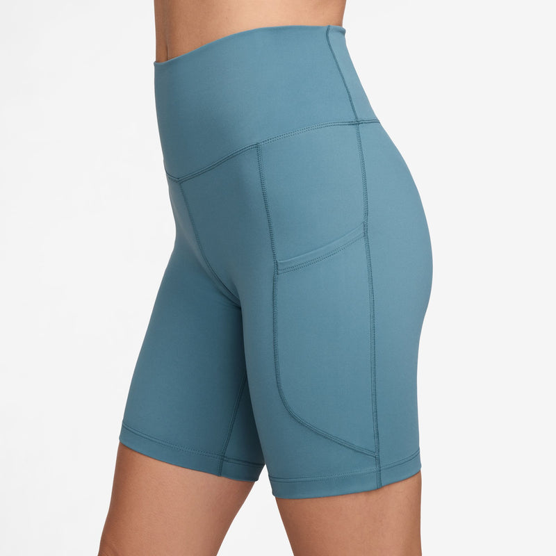 Women's Nike One High-Waisted 8" Biker Shorts - 008SBLUE