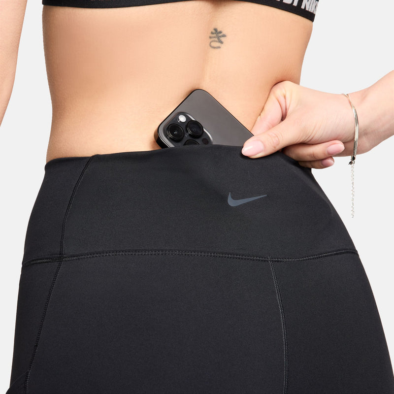 Women's Nike One High-Waisted 8" Biker Shorts - 010 - BLACK