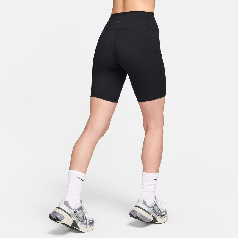 Women's Nike One High-Waisted 8" Biker Shorts - 010 - BLACK