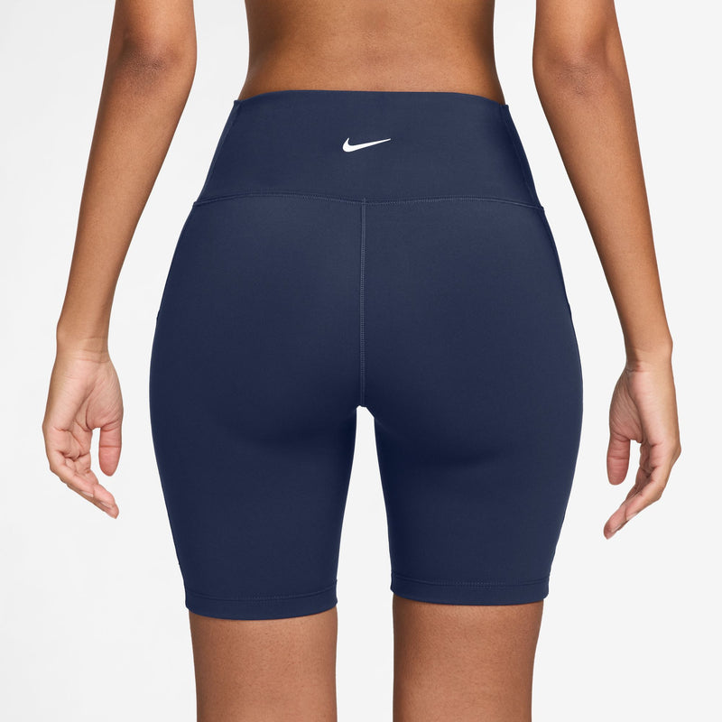 Women's Nike One High-Waisted 8" Biker Shorts - 410 - MIDNIGHT