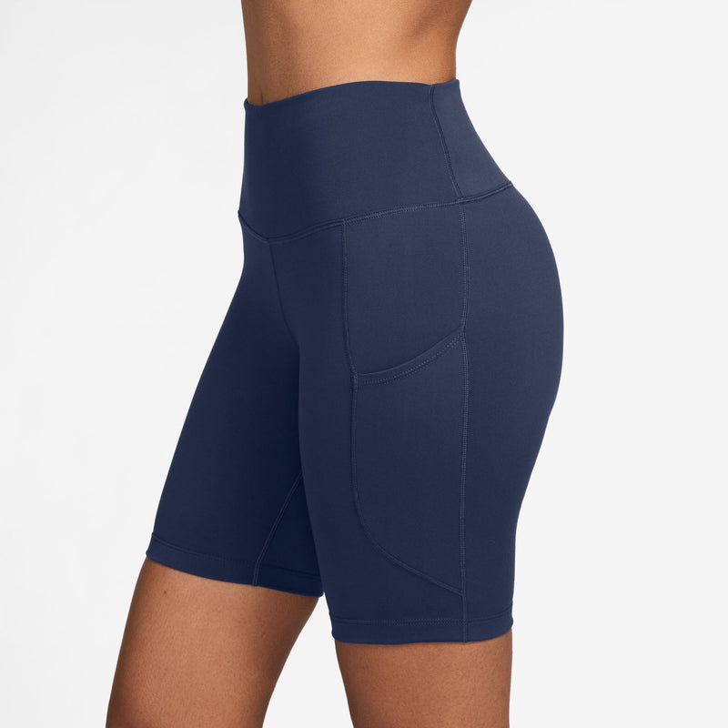 Women's Nike One High-Waisted 8" Biker Shorts - 410 - MIDNIGHT