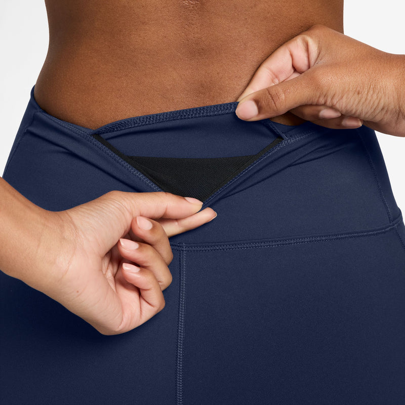 Women's Nike One High-Waisted 8" Biker Shorts - 410 - MIDNIGHT