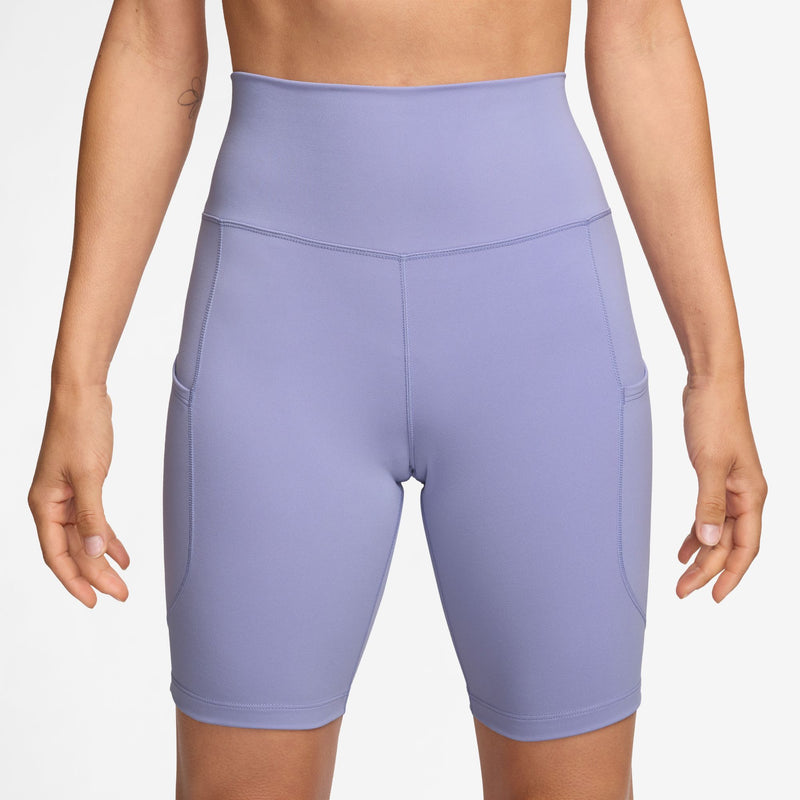 Women's Nike One High-Waisted 8" Biker Shorts - 533LILAC