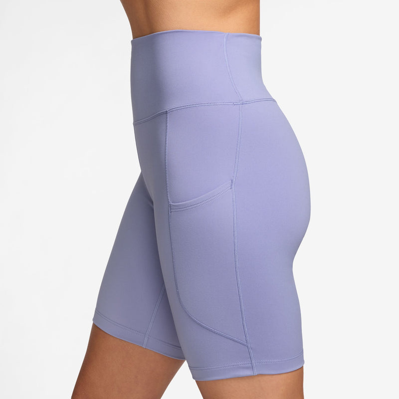 Women's Nike One High-Waisted 8" Biker Shorts - 533LILAC