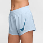 Women's Nike One Mid-Rise Swoosh Short - 423BLUET
