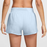 Women's Nike One Mid-Rise Swoosh Short - 423BLUET