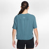 Women's Nike One Relaxed Crop T-Shirt - 006 - SMOKEY BLUE