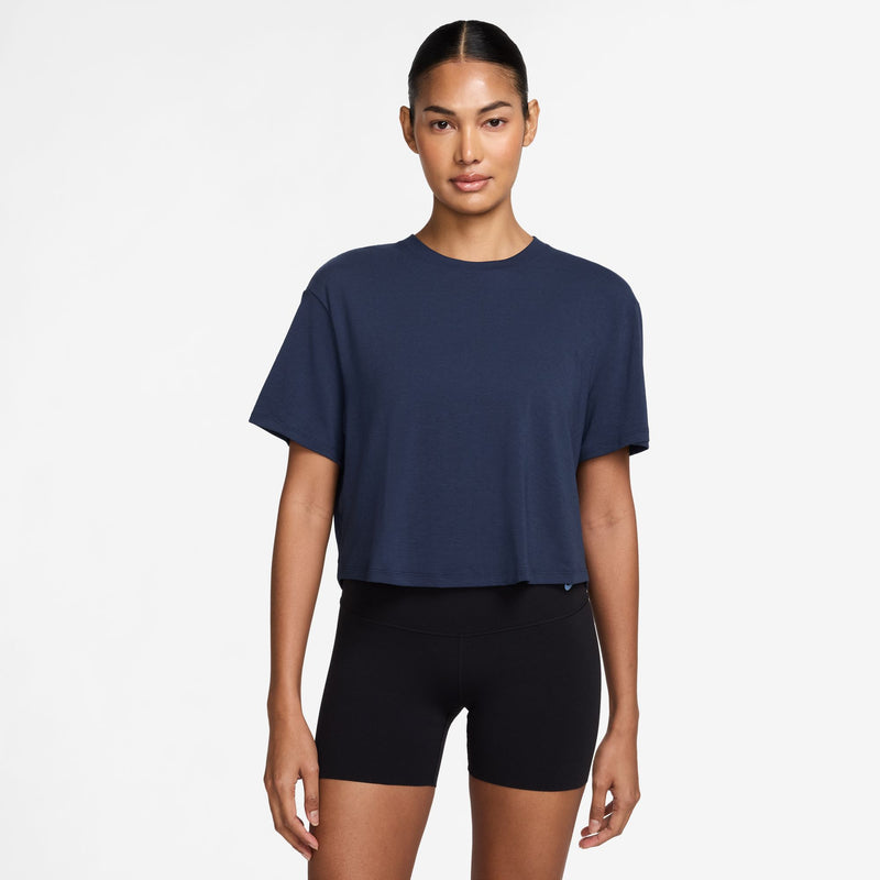 Women's Nike One Relaxed Crop T-Shirt - 410 - MIDNIGHT