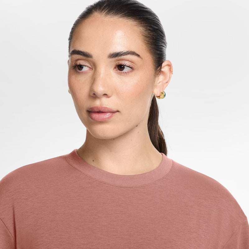 Women's Nike One Relaxed Crop T-Shirt - 685RPINK