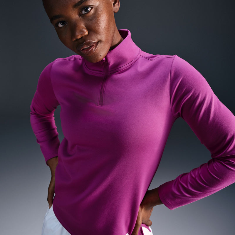 Women's Nike One Thermafit 1/2 Zip - 518 - HOT FUCHSIA
