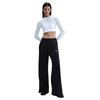 Women's Nike Phoenix High-Waisted Wide-Leg Fleece Pants - 010 - BLACK