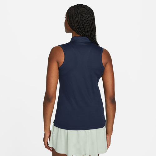 Women's Nike Sleeveless Dri-FIT Victory Golf Polo - 451 - OBSIDIAN