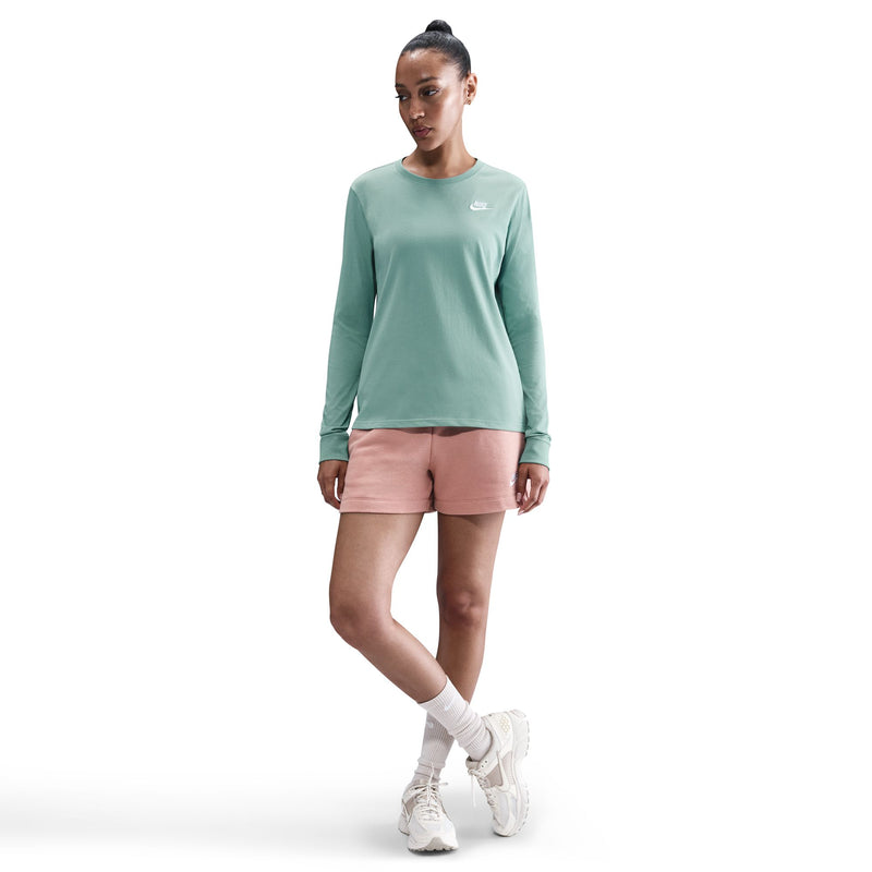 Women's Nike Sportswear Club Longsleeve T-Shirt - 017 - CANNON BLUE