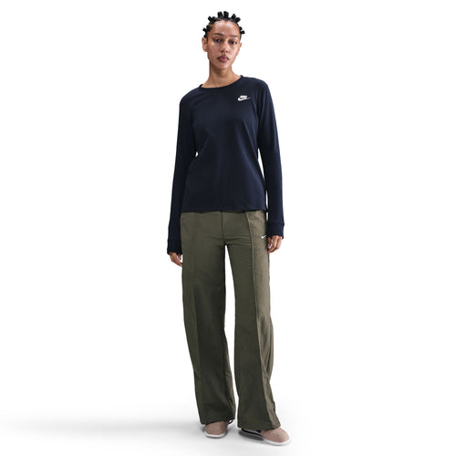 Women's Nike Sportswear Club Longsleeve T-Shirt - 451 - OBSIDIAN