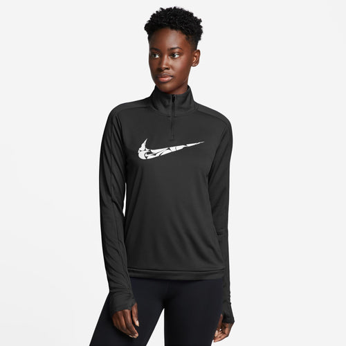 Women's Nike Swoosh Dri-FIT 1/2 Zip Mid Layer - 010 - BLACK