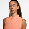Women's Nike Victory Dri-Fit Sleeveless Polo - 844 - APRICOT