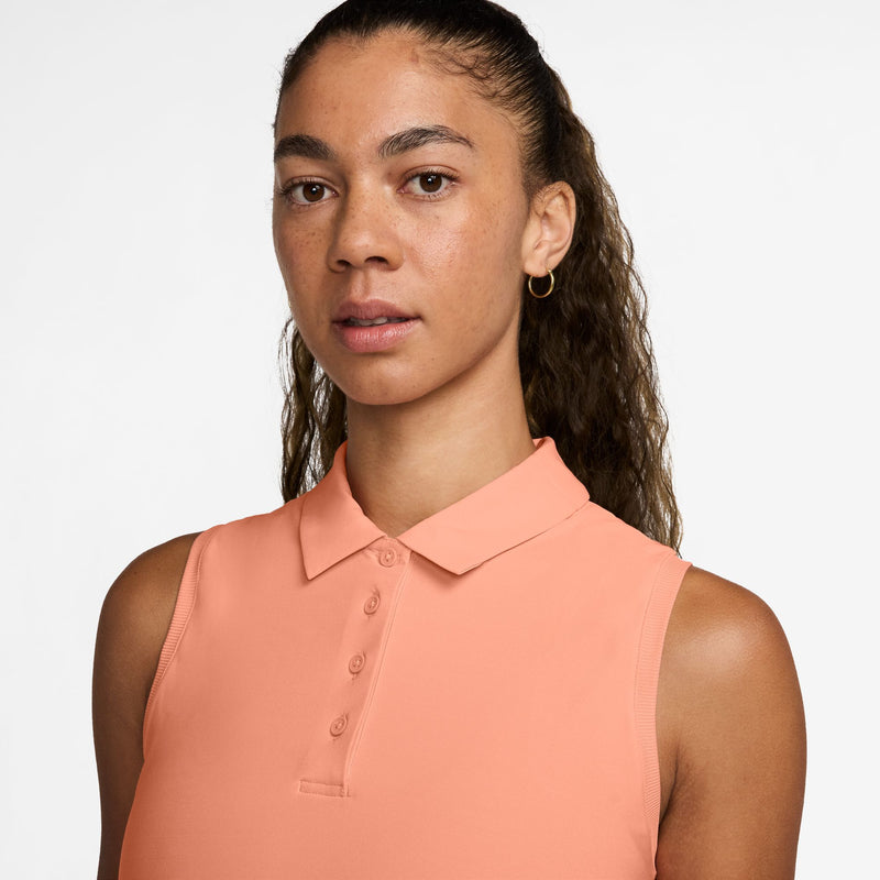 Women's Nike Victory Dri-Fit Sleeveless Polo - 844 - APRICOT