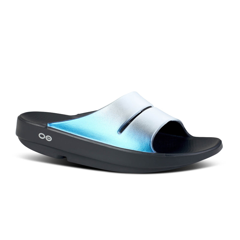 Women's OOFOS OOahh Luxe Slide - FROST