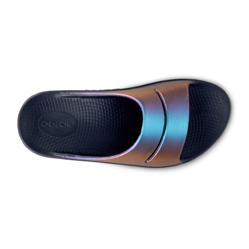 Women's OOFOS OOahh Luxe Slide - MIDNIGHT