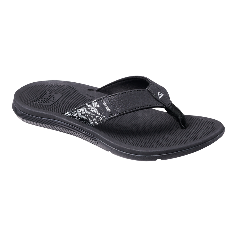 Women's Reef Santa Ana Sandals - BLACK/WHITE