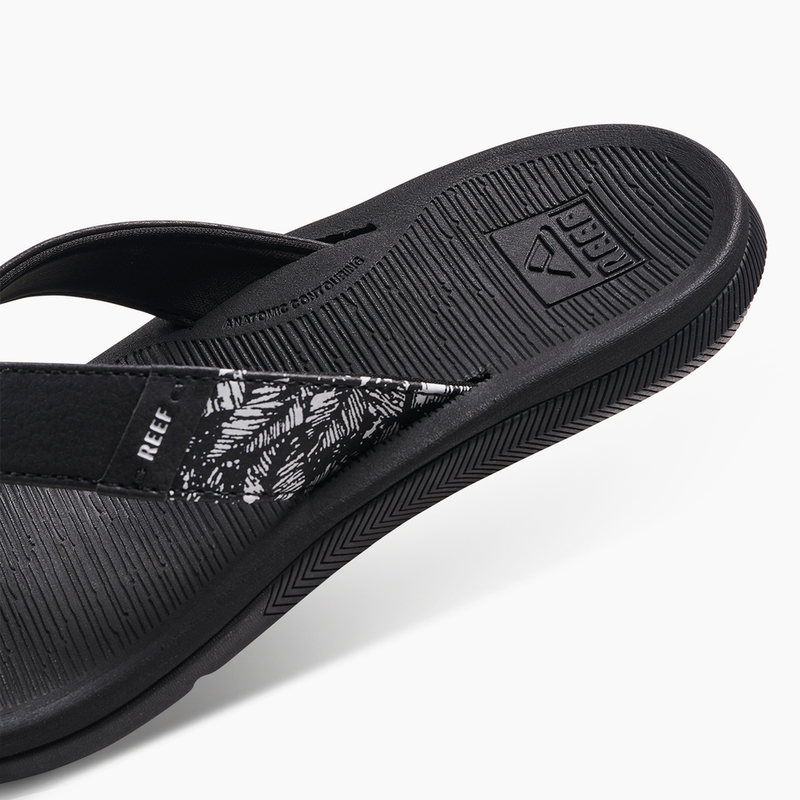 Women's Reef Santa Ana Sandals - BLACK/WHITE