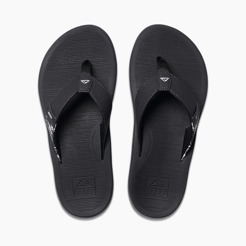 Women's Reef Santa Ana Sandals - BLACK/WHITE