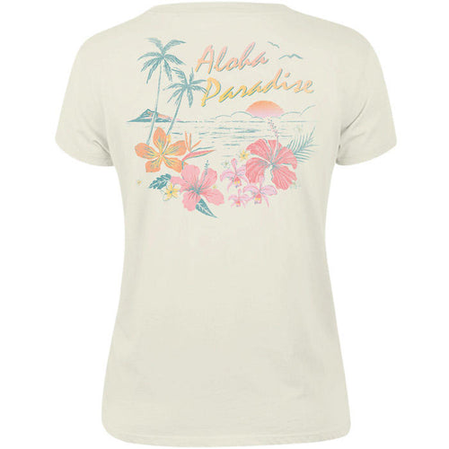 Women's SaltLife Back To Paradise T-Shirt - NATURAL