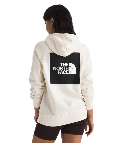Women's The North Face Box NSE Fleece Hoodie - QLI - WHITE DUNE