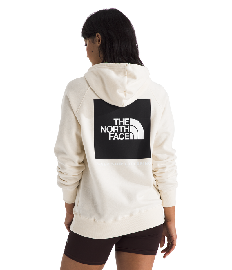 Women's The North Face Box NSE Fleece Hoodie - QLI - WHITE DUNE
