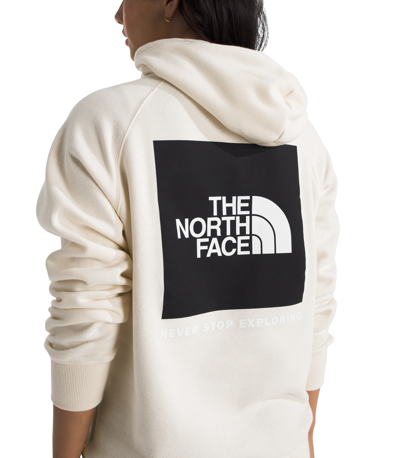 Women's The North Face Box NSE Fleece Hoodie - QLI - WHITE DUNE