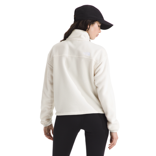 Women's The North Face Glacier Fleece 1/2-Zip Crop - QLI - WHITE DUNE