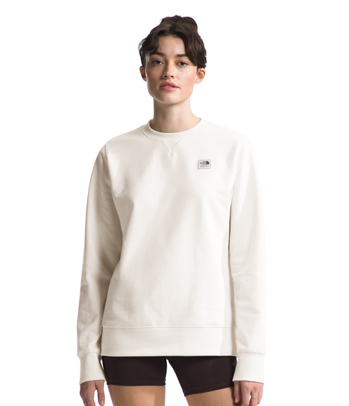 Women's The North Face Heritage Patch Crew - QLIWHITE