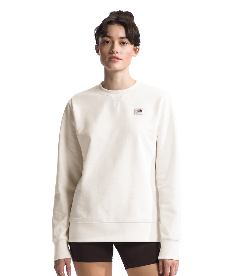 Women's The North Face Heritage Patch Crew - QLIWHITE