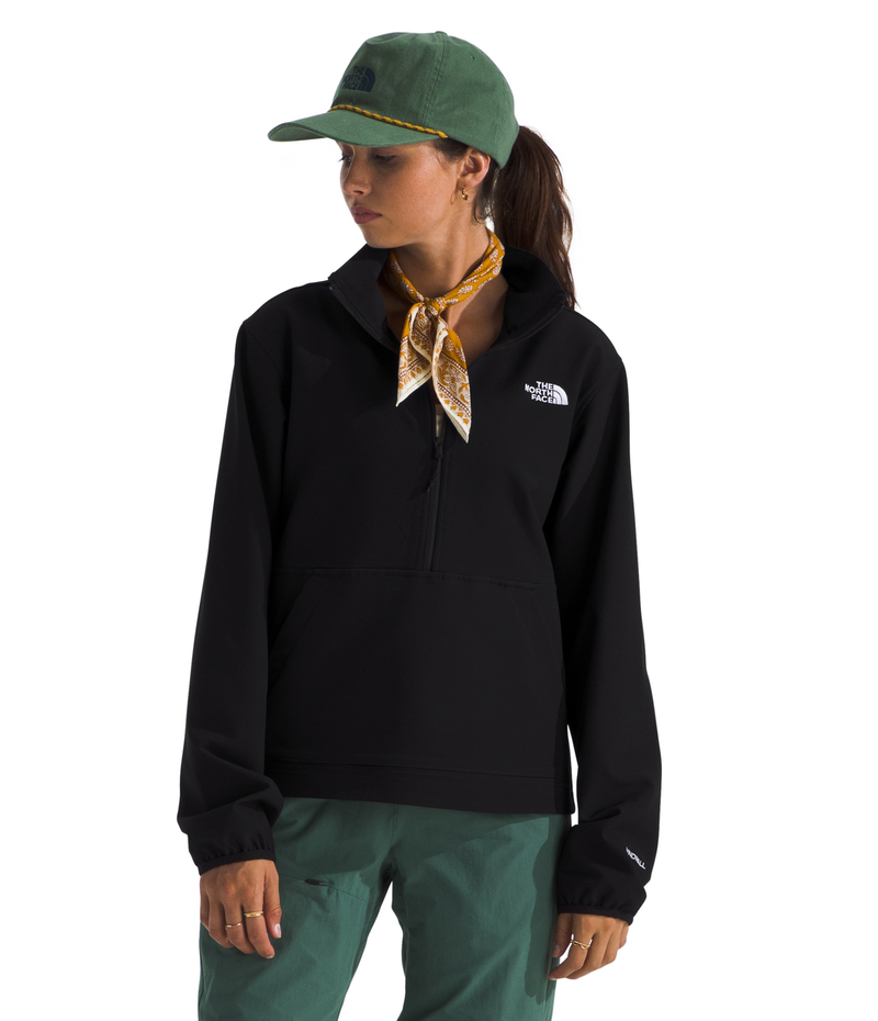 Women's The North Face Willow Stretch 1/2 Zip Jacket - 4H0-BLAC