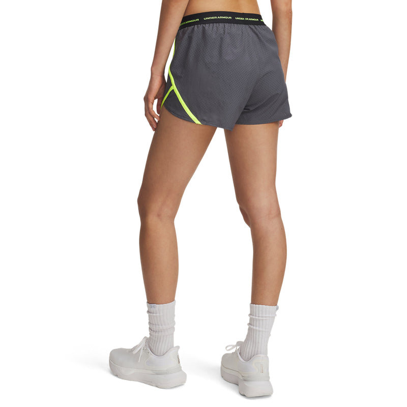 Women's Under Armour 3" Fly By Novelty Short - 025 - CASTLEROCK GREY