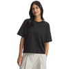 Women's Under Armour Boxy Wash Heavyweight T-Shirt - 001 - BLACK