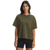 Women's Under Armour Boxy Wash Heavyweight T-Shirt - 308 - EXPEDITION GREEN