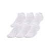 Women's Under Armour Essential Cushion No Show Socks 6-Pace - 100 - WHITE