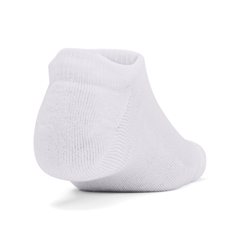 Women's Under Armour Essential Cushion No Show Socks 6-Pace - 100 - WHITE