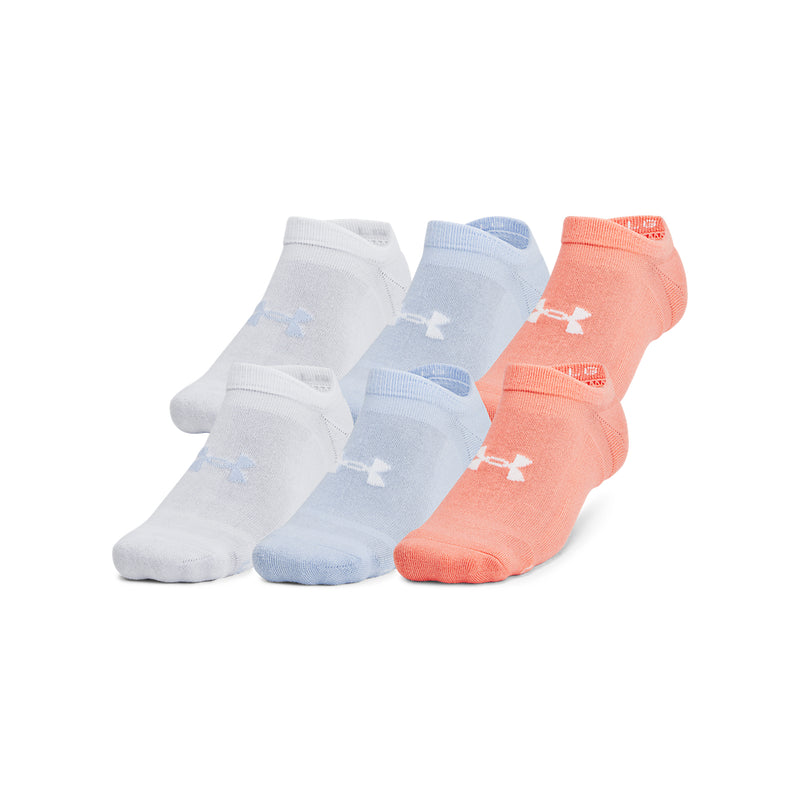 Women's Under Armour Essential Cushion No Show Socks 6-Pace - 464 - BLUE