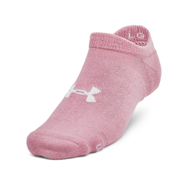 Women's Under Armour Essential Cushion No Show Socks 6-Pace - 697 - PINK